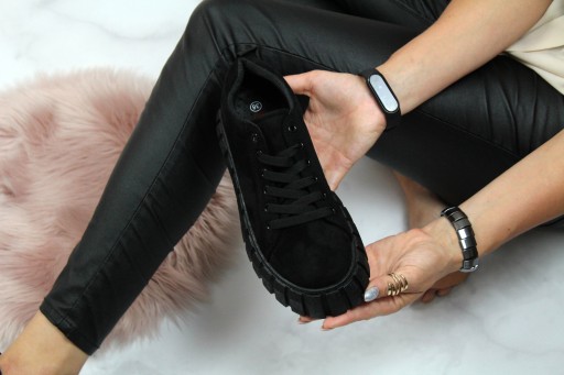 ЖЕНСКАЯ ОБУВЬ КРОССОВКИ CREEPERS CASUAL, ЧЕРНЫЕ 36