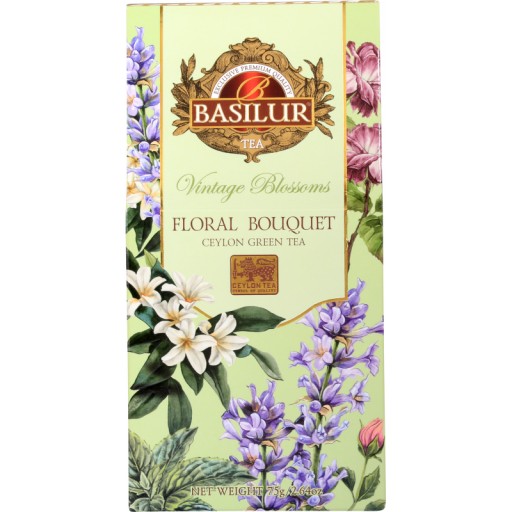 Чай зеленый листовой Basilur FLORAL BOUQUET LAVENDER HIBISCUS - 75г