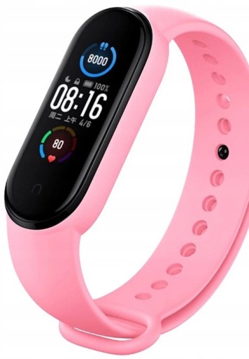 PASEK DO XIAOMI MI BAND 5 / XIAOMI MI BAND 6 OPASKA ZAMIENNA - JASNORÓŻOWY