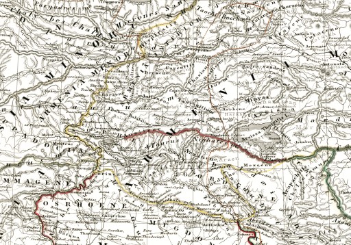 Stara Mapa Armenii, Mezopotamii, Babilonii i Assyrii - 1875 - 100x70
