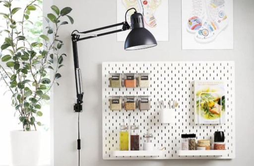 РЕГУЛИРУЕМАЯ НАСТОЛЬНАЯ ЛАМПА IKEA TERTIAL, ТЕМНАЯ