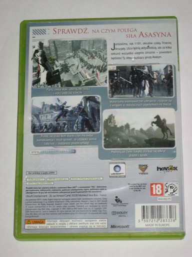 Assassin's Creed 1 часть Xbox360 PL дубляж 3xPL