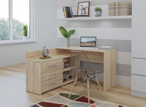 БОЛЬШОЙ КОМПЬЮТЕРНЫЙ УГЛОВОЙ СТОЛ DANY OAK SONOMA