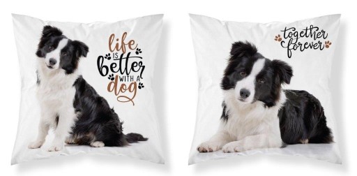 POSZEWKA NA PODUSZKĘ 40x4 BORDER COLLIE PSY PIES dla dziecka dziecięca