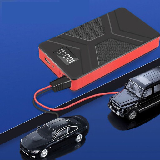 JUMP STARTER BOOSTER POWERBANK СО СВЕТОДИОДНЫМ ФОНАРЕМ + ЗАЖИМЫ 6000 мАч USB 3В1