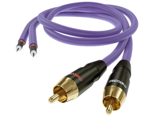 MELODIKA MD2R07 PURPLE RAIN ПАРА АУДИОКАБЕЛЕЙ 2RCA - 2 RCA CINCH OFC 0,75м