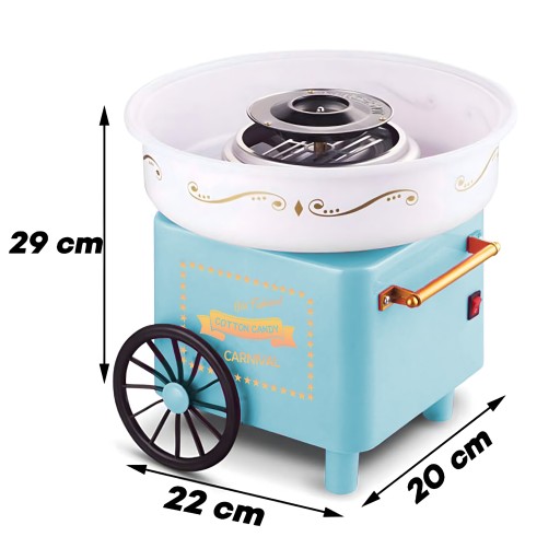 MASZYNA DO WATY CUKROWEJ DOMOWA WATA CUKROWA MASZYNKA WÓZEK + PATYCZKI 550W