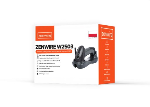 Сканер штрих-кода EAN с док-станцией USB Wireless 1D