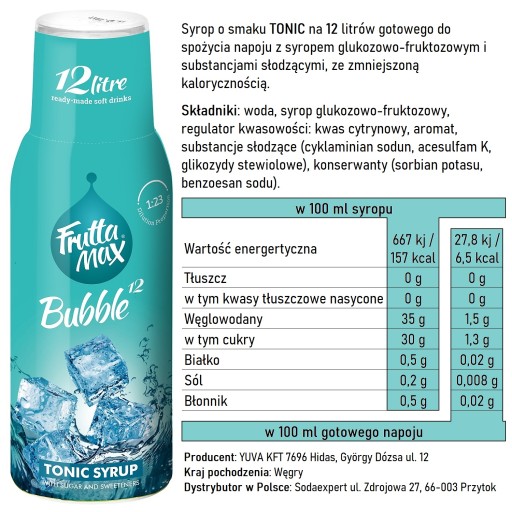 Набор из 3 сиропов для карбонизатора Soda Stream FruttaMax 3x Tonic