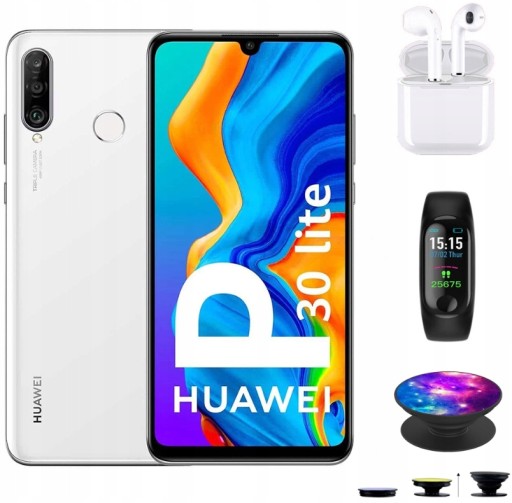 Смартфон Huawei P30 Lite 4 ГБ/128 ГБ белый