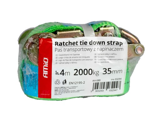 ТРАНСПОРТНЫЙ РЕМЕНЬ AMiO ТРАНСПОРТНЫЕ РЕМНИ С НАТЯЖИТЕЛЕМ 2Т 2000КГ 35ММ 4М