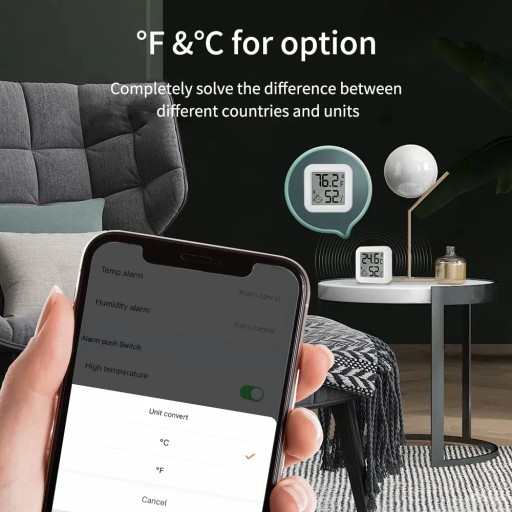 Czujnik temperatury, wilgotności Tuya THB1 łączność z bluetooth