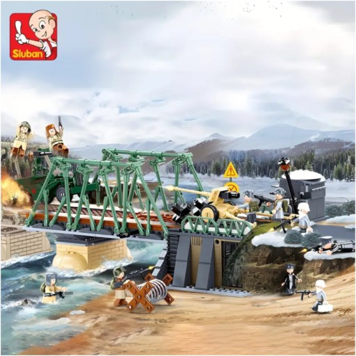 Кирпичи Битва на мосту Джип-ловушка Армейский БУНКЕР ПИСТОЛЕТ 2 шт. LEGO Оружие.