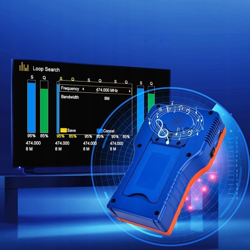 Измеритель юстировки наземной спутниковой антенны DVB-S2X/S2/S/T2/T/C/ATSC