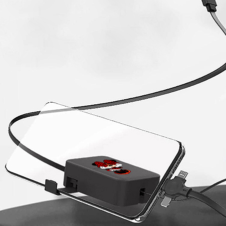 Kabel USB 3w1 Ładowanie Kostka Czarny LIPS Wzory
