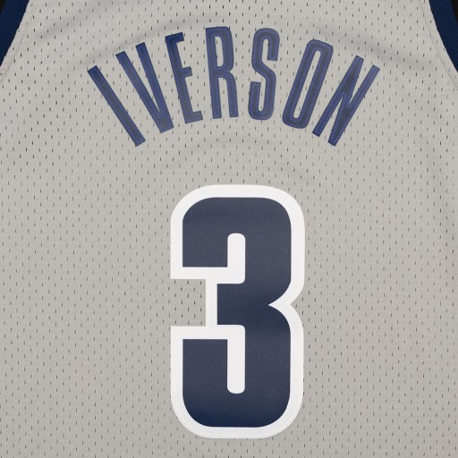 ХРОМОВАЯ футболка Mitchell & Ness ДЖОРДЖТАУН 1995 ALLEN IVERSON - XL