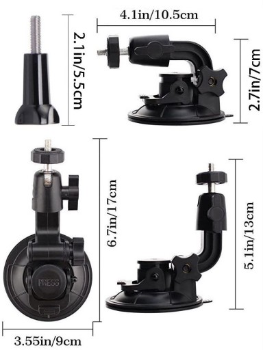 Przyssawka na szybę Mocowanie Uchwyt GOPRO 12 Insta360 DJI ACTION (GP.100)