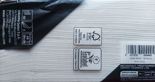Салфетки INFIBRA ROYAL COLLECTION, 4 слоя, 40х40 см, рельефные, белые а50