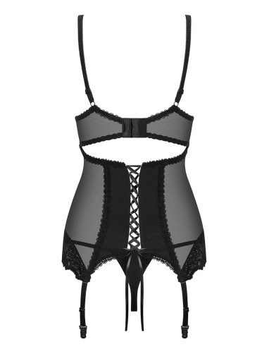 Корсетные стринги на косточках Obsessive Amallie S/M