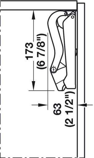 HAFELE FREE SPACE D LIFT, БЕЛЫЙ, С ТОРМОЗОМ