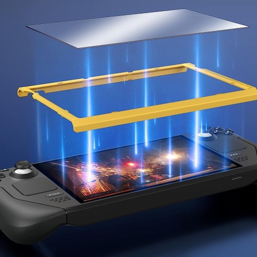 JSAUX 2x Матовое защитное стекло - простая установка на Steam Deck OLED