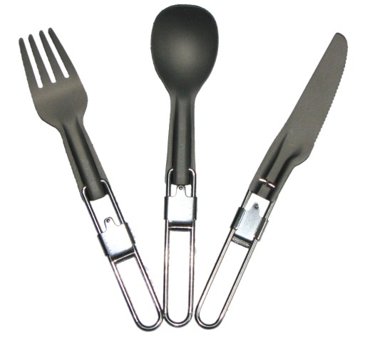 ROCKLAND ESSENTIAL CUTLERY АНОДИРОВАННЫЙ АЛЮМИНИЕВЫЙ СКЛАДНОЙ