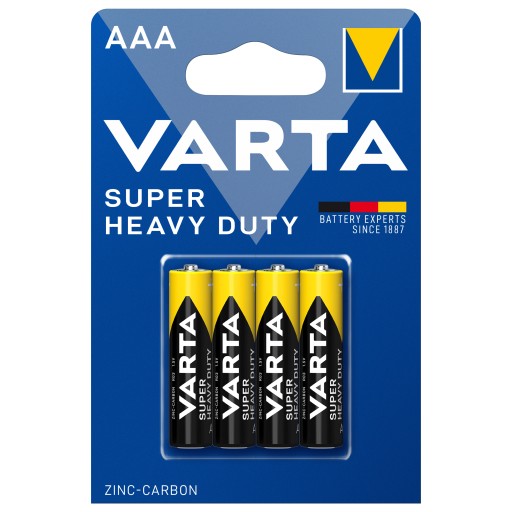 Пальчиковые батарейки Varta R03 AAA Superlife, 4 шт.