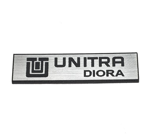 Наклейка UNITRA DIORA Emblem серебро 37х9мм