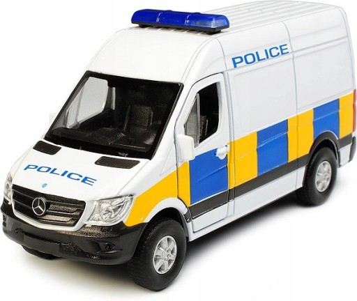 АВТОМОБИЛЬ ПРУЖИНА ПРУЖИНА МЕТАЛЛ МОДЕЛЬ WELLY MERCEDES SPRINTER VAN ПОЛИЦИЯ В ПОДАРОК