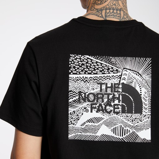 Черная мужская футболка The North Face, хлопковый логотип TNF