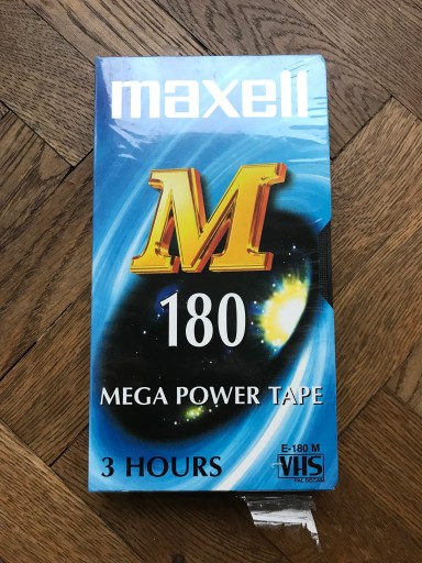 Кассета Maxell M 180 VHS новая