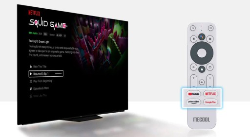 ODTWARZACZ MULTIMEDIALNY SMART STICK MECOOL KD5 Android TV HD 1/8GB NETFLIX