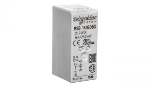 1P 16A 24V DC AgNi интерфейсное реле