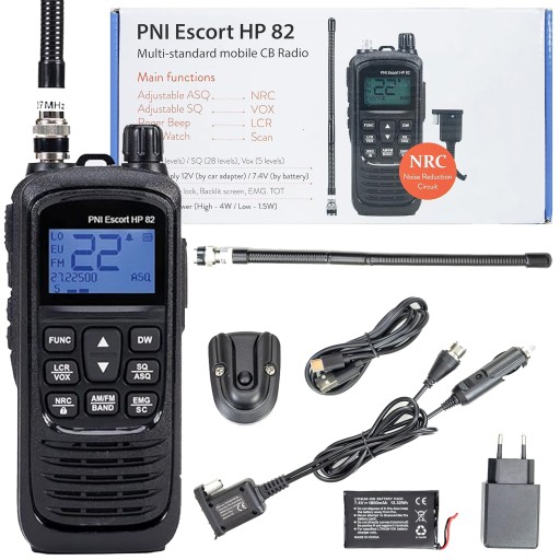 Портативная портативная радиостанция CB PNI Escort HP82 AM/FM с антенной BNC, аккумулятор 1800 мАч