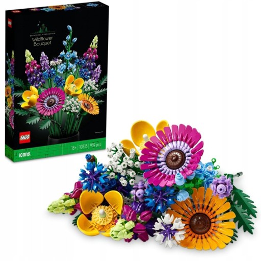 LEGO ICONS 10313 Букет полевых цветов + Подарочный пакет + Каталог PDF