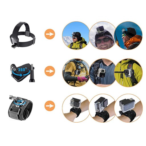 Набор аксессуаров 67 в 1 для спортивных камер GOPRO