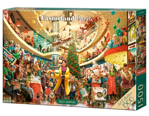 PUZZLE 1500 UKŁADANKA OBRAZ ART MALARSTWO ZAKUPY ŚWIĘTA CHOINKA 9+ CASTOR