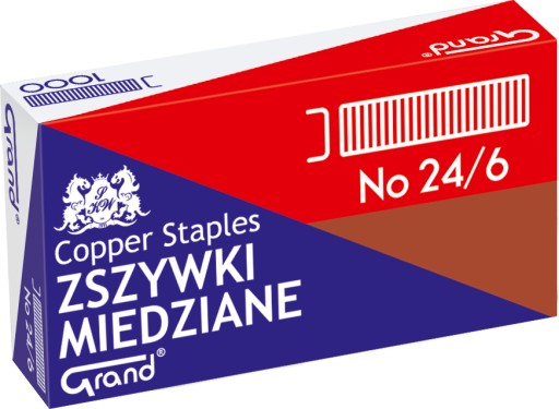 Скобы медные Grand 24/6 1000 шт.
