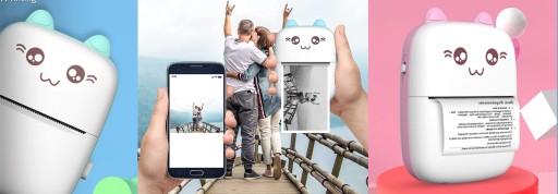 МИНИ-ТЕРМОПРИНТЕР ДЛЯ ФОТОГРАФИЙ + 6 РОЛИКОВ