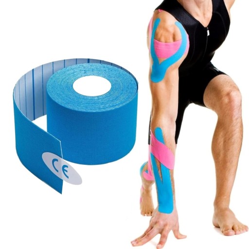 TAŚMA KINEZJOLOGICZNA PLASTRY TAPE TEJPY KINESIOTAPING TEJP PRO 5MX5CM