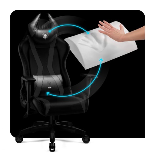 FOTEL DIABLO X-ONE HORN (XL) CZARNO-CZARNY