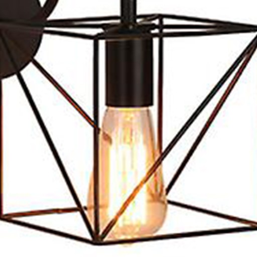 Светодиодный настенный светильник E27 Iron Simple Lantern Cage (F)