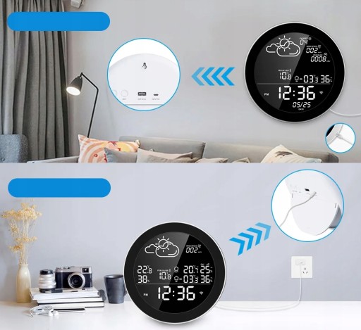 WIFI TUYA SMART метеостанция 3x датчик