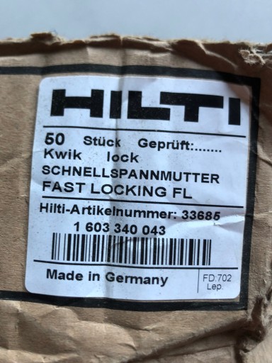 Быстрозажимная гайка HILTI SDS click click