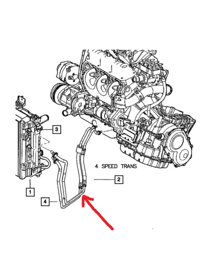 ШЛАНГИ МАСЛЯНЫЕ КОРОБКИ КПП CHRYSLER T&C 05-07
