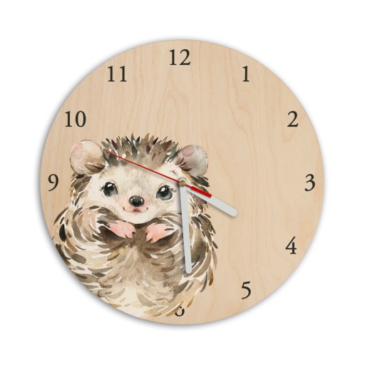 Настенные часы SILENT Hedgehog для детской комнаты, 1 цифра