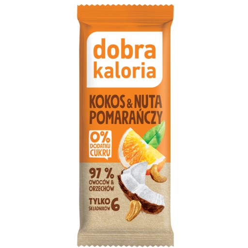 Калорийные батончики Dobra без сахара, 7 вкусов, финики, 14х35г