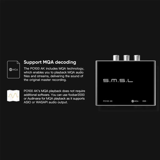 SMSL PO100 AK USB C MQA-декодер
