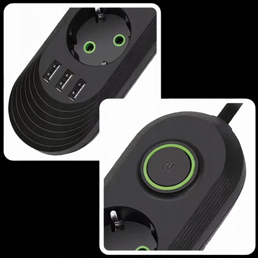 РАЗЪЕМ ПИТАНИЯ 5 РАЗЪЕМОВ 3 УДЛИНИТЕЛЬ USB 5М