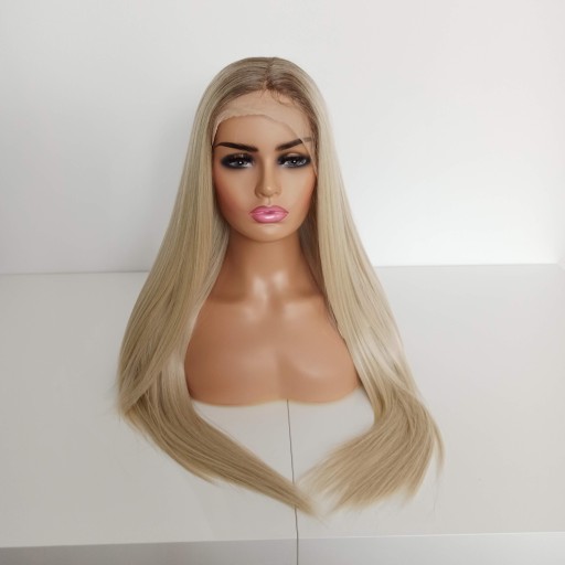 Парик LACE FRONT платиновый блондин платиновый 40/55/80см + шапочка БЕСПЛАТНО